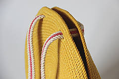 Batohy - Provazový batoh žlutý malovaný - 15714260_