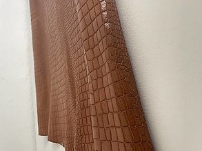 Suroviny - Polkrupón Croco Chestnut - 15713576_