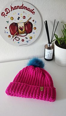 Čiapky, čelenky, klobúky - Háčkovaná čiapka (Ružová) - 15713299_