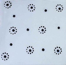 Nádoby - Porcelánový dávkovač mýdla (tečky kobalt) - 15714125_
