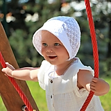 Detské čiapky - Letný detský čepiec madeira Zoe - 15716581_
