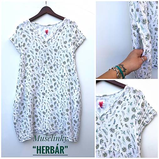 Šaty - “Herbár” mušelínky - 15716109_