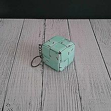 Kľúčenky - Prívesok kocka  (Zelený) - 15716658_