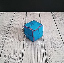 Kľúčenky - Prívesok modrá kocka - 15716734_