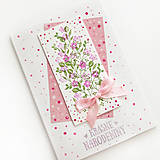 Papiernictvo - Pohľadnica kvetinová ružová - Krásne narodeniny! - Pozdrav - 15716181_