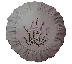 Úžitkový textil - Dekoračný vankúš okrúhly  (Béžová) - 15717199_