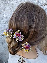 Ozdoby do vlasov - Slamienkové vlásenky "keď leto kvitne"  - 15716624_