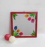 Zrkadlá - Zrkadlo na stenu - farebné tulipány - 15715921_