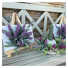 Dekorácie - Levanduľové kvetinové tabuľky pre pani učiteľku - 15717100_