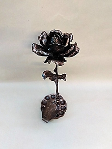 Dekorácie - kovaná ruža - voľne stojaca - 15717117_