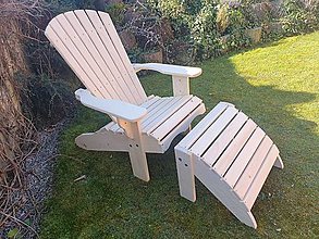 Nábytok - Kreslo Adirondack s podnožkou - 15715403_