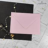 Papiernictvo - Obálky na svadobné oznámenia - Svetloružová C6 - 15715217_