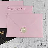Papiernictvo - Obálky na svadobné oznámenia - Svetloružová C6 - 15715219_