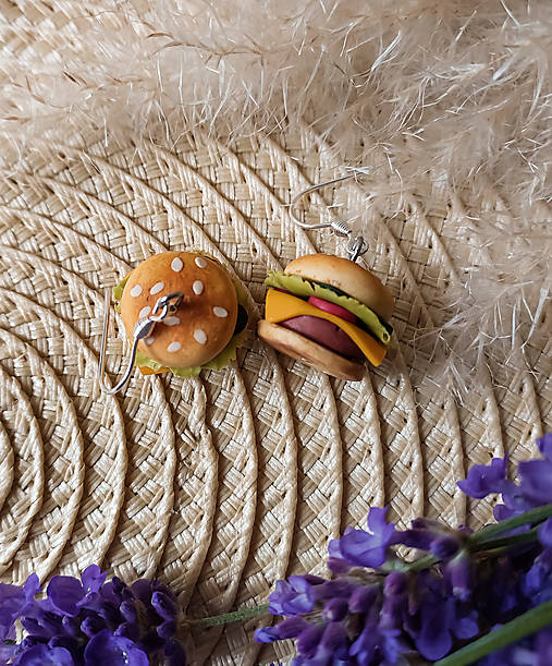 Náušnice - Náušnice CHEESEBURGER - 15718731_