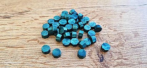 Suroviny - Pečatný Vosk - 100 kusov (Emerald) - 15717541_