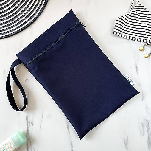 Úžitkový textil - Vrecko na plavky (Tmavomodré) - 15719049_