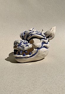 Dekorácie - Keramický svietnik drak Belmont - 15718565_