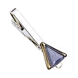 Pánske šperky - Originálna spona na kravatu, šedá, ručne maľované sklo s platinou, trojuholníková - 15719163_