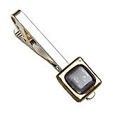 Pánske šperky - Originálna spona na kravatu, šedá, ručne maľované sklo s platinou - 15719164_