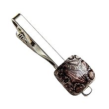 Pánske šperky - Originálna spona na kravatu hnedé bublinkové sklo - 15719141_