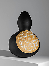 Dekorácie - Gourd #G12 | Kalabasa, prírodná drevená dekorácia - 15719483_