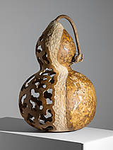 Svietidlá - Gourd #G03 | Kalabasa, prírodná drevená lampa a dekorácia - 15719532_
