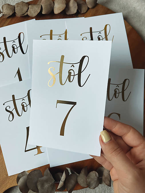 Papiernictvo - Čísla na stoly A6 - 12 kartičiek - 15719951_