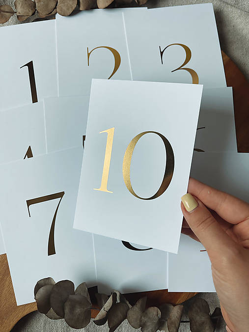 Papiernictvo - Čísla na stoly A6 - 12 kartičiek - 15719952_