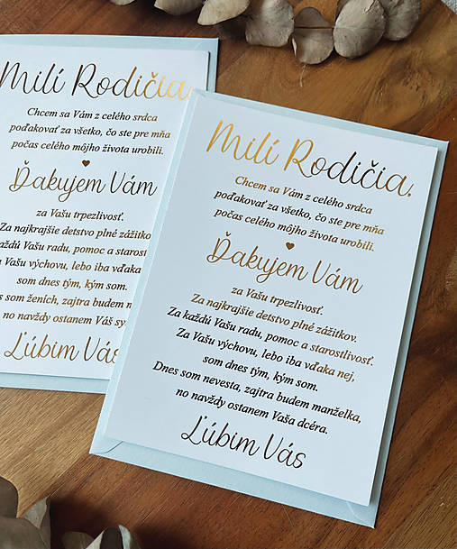 Tabuľky - Poďakovanie rodičom zlaté - 15720326_