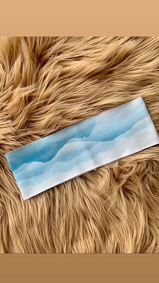 Ozdoby do vlasov - Voľnočasová čelenka: Bledomodré hory - 15719970_