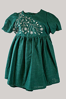 Detské oblečenie - Dievčenské zelené šaty - 15720507_