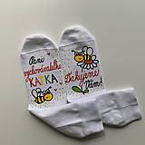 Ponožky, pančuchy, obuv - Maľované ponožky pre naj PANI vychovávateľku včielok - 15721482_