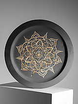 Nádoby - Plate #T03 | Drevený tanier, vyrezávaný, brúsený, maľovaný - 15719553_