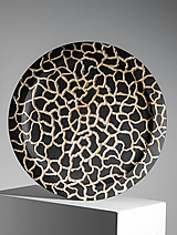 Nádoby - Plate #T05 | Drevený tanier, vyrezávaný, brúsený, maľovaný - 15719558_