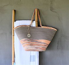 Kabelky - XXXL plážová taška s velkou kapsou - 15721641_