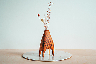 Dekorácie - Drevená váza Mariposa - 15723318_