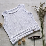 Topy, tričká, tielka - Ručne pletený crop top 100% bavlna - 15723800_