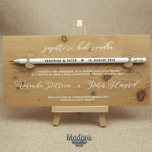 svadobné oznámenia s gravírovanou ceruzkou 18467