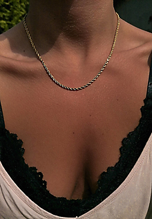 Náhrdelníky - Milano - vodeodolný retiazkový náhrdelník, krútené lano - 15723244_