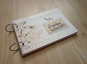 Papiernictvo - Kniha hostí - svadobný fotoalbum A5 - 15724244_