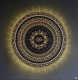 Obrazy - Mandala NEKONEČNÁ LÁSKA A ŠŤASTIE ❤️ (black-gold) 60 x 60 - 15725448_