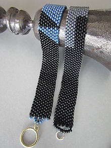 Náramky - Jednoduchý moderný dvojfarebný ručne šitý korálkový náramok pre ženu - 15725475_