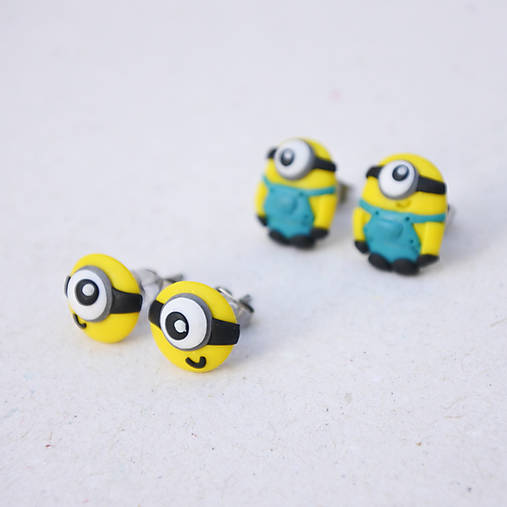 Náušnice - Mini minions (• REZERVOVANÉ) - 15727159_