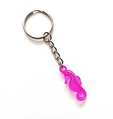 Kľúčenky - Kľúčenky detské - morský koník  (ružová) - 15727162_