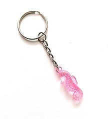 Kľúčenky - Kľúčenky detské - morský koník  (ružová svetlá) - 15727163_