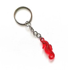 Kľúčenky - Kľúčenky detské - morský koník  (červená) - 15727166_