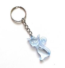 Kľúčenky - Kľúčenky detské - mačka  (modrá) - 15727177_