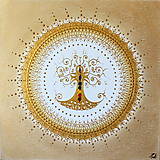 Mandala STROM ŽIVOTA (gold) 40 x 40