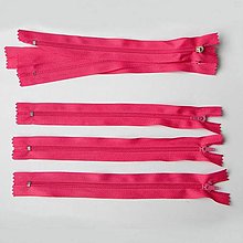 Galantéria - Zips - 20cm - tmavo ružový - 15728808_