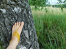 Ponožky, pančuchy, obuv - Barefoot sandále Žlté - 15728429_